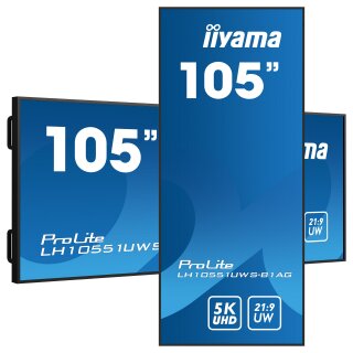 IIYAMA 265.9cm(105") LH10551UWS-B1AG 21:9 HDMI+DP+USB-C bl. retail (Speditionsversand)