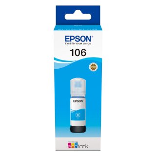 Epson Tinte 1LB 106 EcoTank Cyan ink bottle