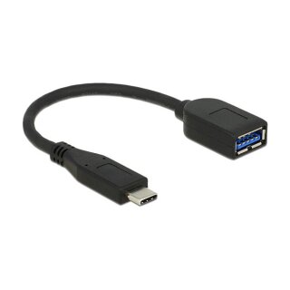 USB 10 Gbps Kabel USB Type-C™ Stecker zu Typ-A Buchse 10 cm koaxial