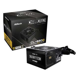 650W ASRock Challenger Series CL-650G 650W ATX 80+ Gold black retail