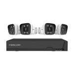 FOSCAM FNA108E-B4-2T Überwachungskameraset 4 Kameras...