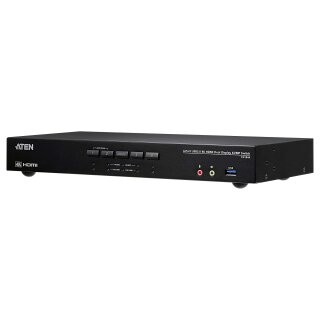 ATEN CS1844 4-Port True 4K HDMI Dual-View KVM Switch mit Audio & USB 3.0Hub