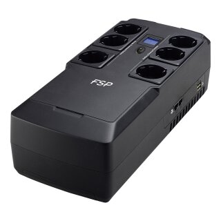 FSP NANOFIT 600 Offline UPS 600VA 360W inkl. 2-port USB charger 6 Schuko