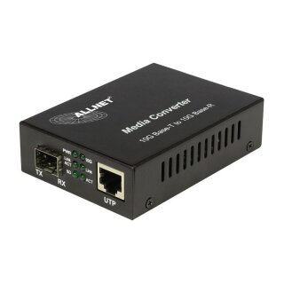 Z ALLNET Medienkonverter 10GBASE-T auf 10GBASE-SX/LX Single-/Multimode SFP+ Mini-GBIC Anschluss ALL-MC109-SFP+