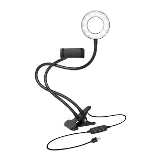 Logilink Smartphone-Ringlicht-Klemmhalterung. DM 8.5cm