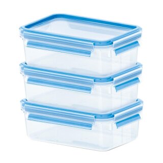 Emsa CLIP & CLOSE 2.0. 3er Set. 0.55 l gestapelt