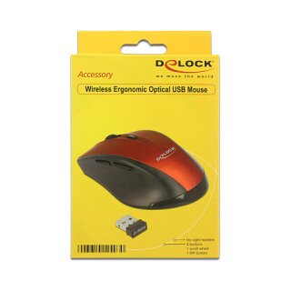 Ergonomische optische 5-Tasten Maus 2,4 GHz kabellos