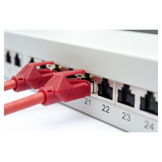 DIGITUS Patchpanel 1HE 24-Port Cat6a geschirmt lichtgrau