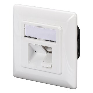 DIGITUS Anschlussdose Cat6 2xRJ45 geschirmt Unt. Signalweiß