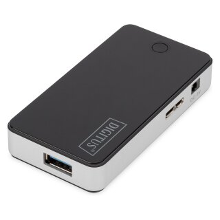 DIGITUS USB-Hub 4-Port 3.0->4xA3.0 m.Netzteil schwarz