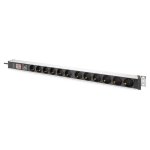 DIGITUS PDU 1HE 12xSchuko 16A Ausgänge 230V/16A schwarz