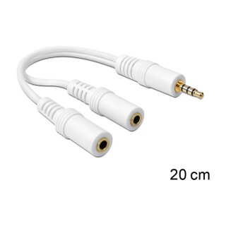 Audio Klinke 3,5mm 4Pol. > 2x Klink 3,5mm Micro + Headset CTIA (ST - BU) Delock