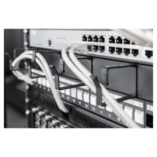 DIGITUS Rangierpanel 1HE 5x Ringe 40x60mm schwarz