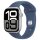 APPLE Watch Series 10 GPS 46mm Silver Aluminium Case with Denim Sport Band - S/M