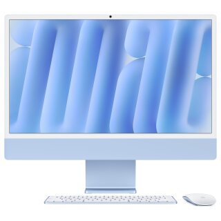 Apple 24-inch iMac with Retina 4.5K display: Apple M4 chip with 10-core CPU and 10-core GPU, 16GB, 256GB SSD - Blue