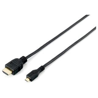 Equip HDMI HS Ethernet 1.4 A-D St/St 2.0m 4K30Hz HDR micro Polybeutel