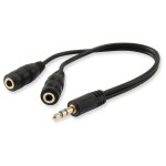 Equip Audiokabel Splitter 3.5mm 1x St/2x Bu
