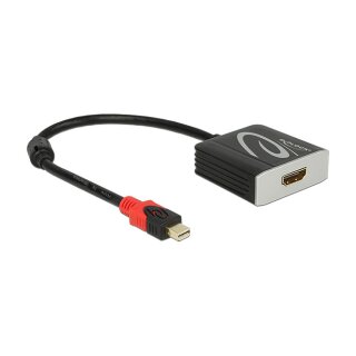 DELOCK Adapterkabel mini DisplayPort 1.2 Stecker > HDMI 2.0 Buchse schwarz 4K 60Hz Aktiv