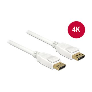 DELOCK Kabel DisplayPort 1.2 Stecker > DisplayPort Stecker 2 m weiss 4K