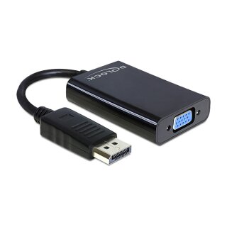 Adapter DisplayPort 1.1 Stecker > VGA Buchse + Audio + Power schwarz