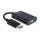 Adapter DisplayPort 1.1 Stecker > VGA Buchse + Audio + Power schwarz