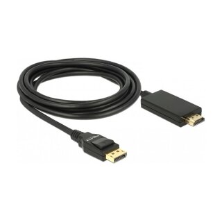 Kabel DisplayPort 1.2 Stecker > High Speed HDMI-A Stecker Passiv 4K 30 Hz 3 m schwarz