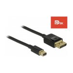 DELOCK Mini DisplayPort zu DisplayPort Kabel 8K 60Hz 1m...