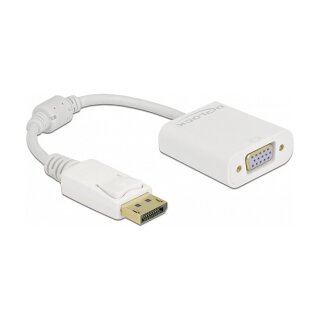 DELOCK Adapter DisplayPort 1.2 Stecker zu VGA Buchse Passiv weiss