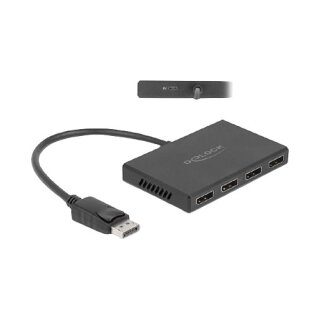 DELOCK DisplayPort 1.4 Splitter 1 x DisplayPort in zu 4 x DisplayPort out