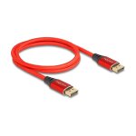 DELOCK DisplayPort Kabel 16K 60 Hz 1m rot Metall