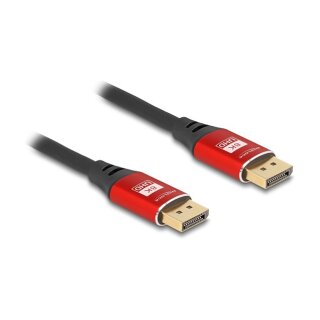 DELOCK DisplayPort Kabel 8K 60 Hz 2m rot Metall