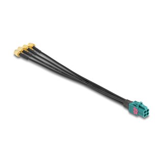 DELOCK Kabel Mini FAKRA Z Buchse quad zu 4 x SMA Stecker