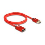 DELOCK DisplayPort Verlngerungskabel 8K 60 Hz 1 m rot...
