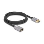 DELOCK DisplayPort Verlngerungskabel 8K 60 Hz 2 m grau...