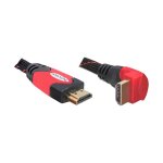 DELOCK Kabel HDMI A-A St/St gewinkelt 5m