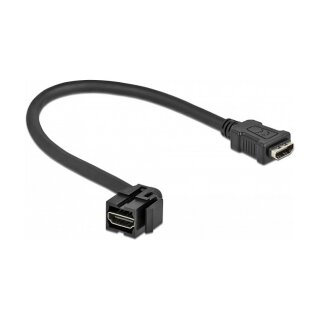 Keystone Modul HDMI Buchse 110° > HDMI Buchse mit Kabel schwarz