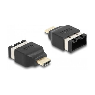 DELOCK HDMI Automotive Adapter HDMI-E Buchse zu HDMI-A Stecker 4K 60 Hz
