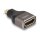 HDMI Adapter Micro-D Stecker zu A Buchse 8K 60 Hz grau Metall