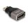 HDMI Adapter Mini-C Stecker zu A Buchse 8K 60 Hz grau Metall
