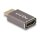 HDMI Adapter Stecker zu Buchse 8K 60 Hz grau Metall