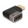 DELOCK HDMI Adapter Stecker zu Buchse 90 links gewinkelt 8K 60 Hz grau Metall