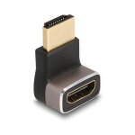 DELOCK HDMI Adapter Stecker zu Buchse 90 unten gewinkelt...