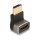 HDMI Adapter Stecker zu Buchse 90° unten gewinkelt 8K 60 Hz grau Metall