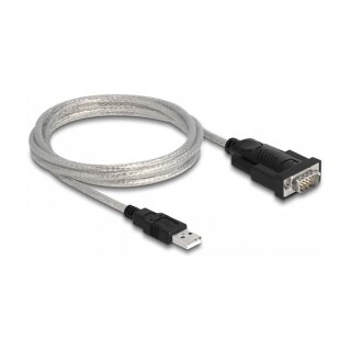 Adapter USB 2.0 Typ-A zu 1 x Seriell RS-232 D-Sub 9 + Adapter D-Sub 25