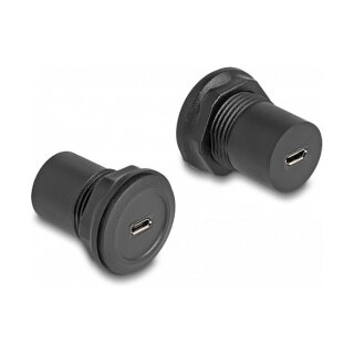 USB 2.0 Typ Micro-B zu USB 2.0 Typ Micro-B Einbaubuchse schwarz