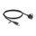 Kabel USB 2.0 Typ-B Stecker zu USB 2.0 Typ-B Buchse zum Einbau mit Bajonett-Verschlusskappe IP68 staub- und wasserdicht 1 m schwarz