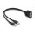 USB 2.0 Kabel 2 x USB Typ-A Stecker zu 2 x USB Typ-A Buchse mit Schrauben zum Einbau 1 m schwarz