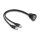 USB 2.0 Kabel 2 x USB Typ-A Stecker zu 2 x USB Typ-A Buchse zum Einbau 1 m schwarz