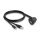USB 2.0 Kabel USB Typ-A Stecker und USB Type-C™ Stecker zu USB Typ-A Buchse 90° gewinkelt und USB Type-C™ Buchse 90° gewinkelt zum Einbau 1 m s
