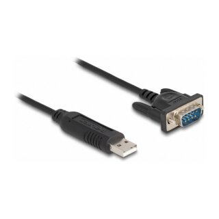 USB 2.0 zu Seriell RS-232 Adapter D-Sub 9 Stecker mit kompaktem Steckergehäuse 50 cm FTDI